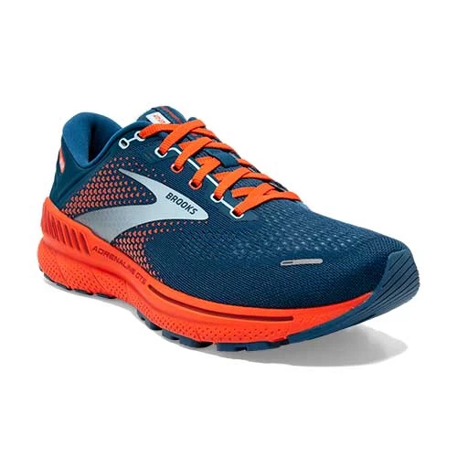 BROOKS Men's Adrenaline GTS 22 Running Shoe - Blue/Light Blue/Orange - Regular (D) 4 BROOKS Men's Adrenaline GTS 22 Running Shoe - Blue/Light Blue/Orange - Regular (D) - Image 2