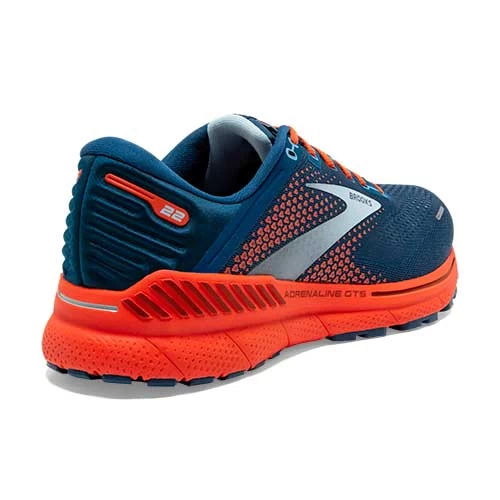 BROOKS Men's Adrenaline GTS 22 Running Shoe - Blue/Light Blue/Orange - Regular (D) 5 BROOKS Men's Adrenaline GTS 22 Running Shoe - Blue/Light Blue/Orange - Regular (D) - Image 3