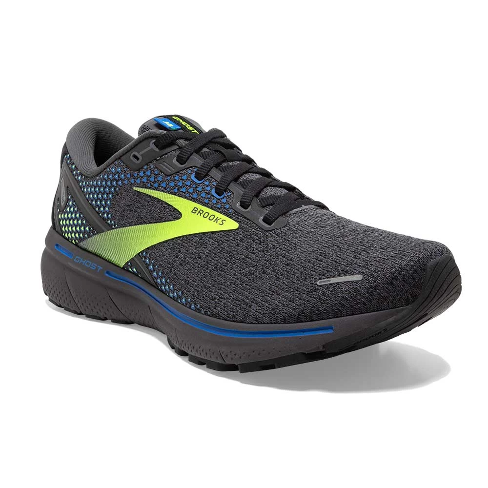 BROOKS Men's Ghost 14 Running Shoe- Black/Blue/Nightlife- Regular (D) 4 BROOKS Men's Ghost 14 Running Shoe- Black/Blue/Nightlife- Regular (D) - Image 2