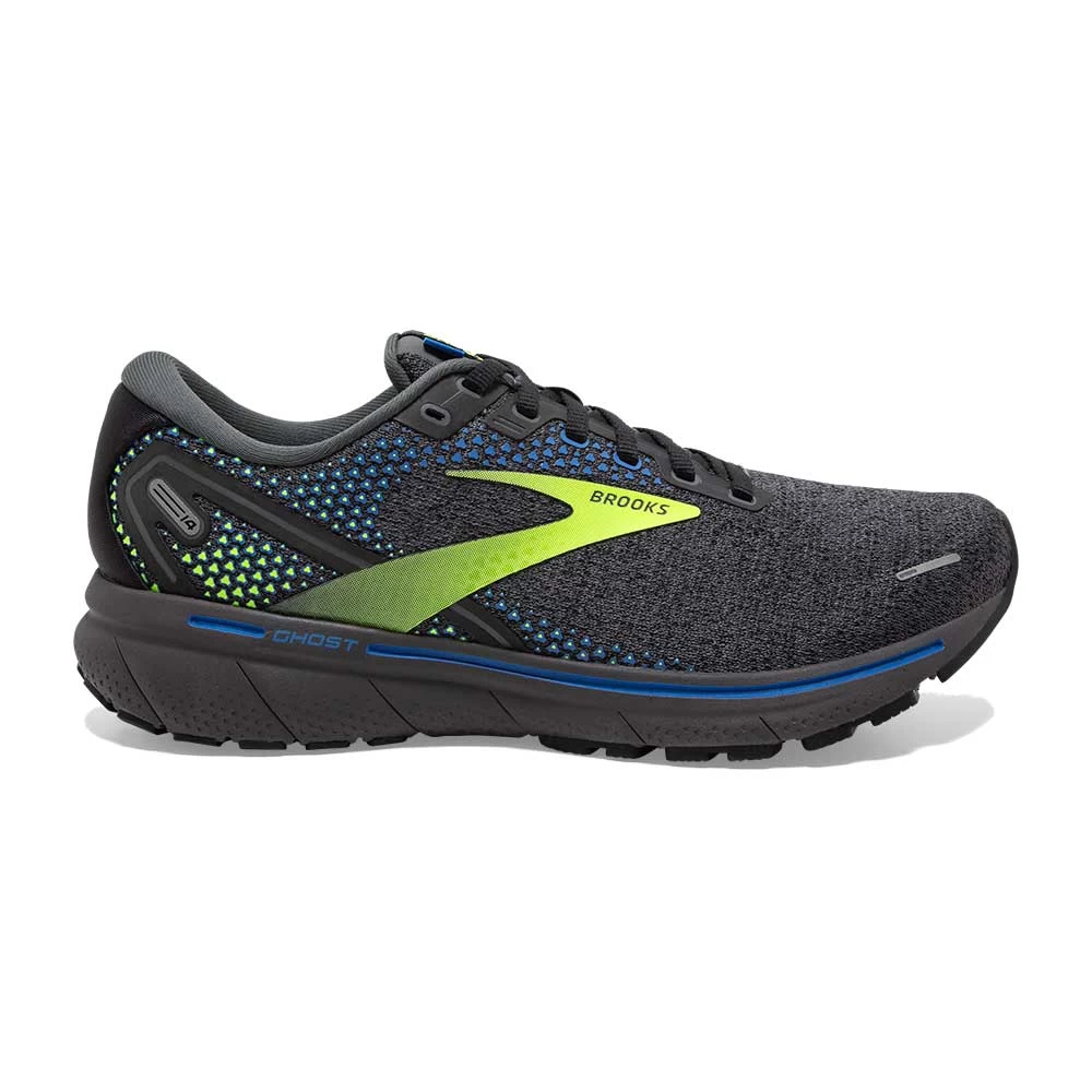 BROOKS Men's Ghost 14 Running Shoe- Black/Blue/Nightlife- Regular (D) 3 BROOKS Men's Ghost 14 Running Shoe- Black/Blue/Nightlife- Regular (D)
