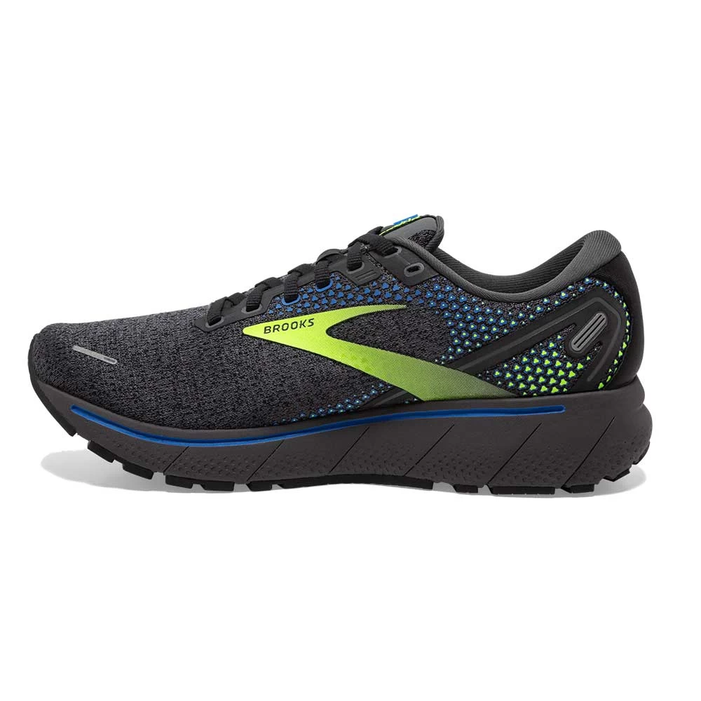 BROOKS Men's Ghost 14 Running Shoe- Black/Blue/Nightlife- Regular (D) 5 BROOKS Men's Ghost 14 Running Shoe- Black/Blue/Nightlife- Regular (D) - Image 3