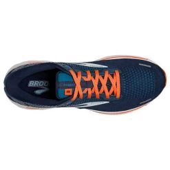 BROOKS Men's Ghost 14 Running Shoe - Titan/Teal/Flame — Regular (D) -Shoe Zone Shop 110369 488 O Ghost 14