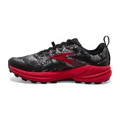 BROOKS Men's Cascadia 16 Trail Running Shoe - Black/Grey/Red - Regular (D) -Shoe Zone Shop 110376 008 M Cascadia 16
