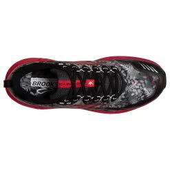 BROOKS Men's Cascadia 16 Trail Running Shoe - Black/Grey/Red - Regular (D) -Shoe Zone Shop 110376 008 O Cascadia 16