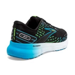 BROOKS Men's Glycerin 20 Running Shoe- Black/Hawaiian Ocean/Green - Regular (D) -Shoe Zone Shop 110382 006 H Glycerin 20