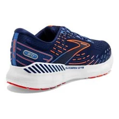 BROOKS Men's Glycerin GTS 20 Running Shoe - Blue Depths/Palace Blue/Orange - Wide (2E) -Shoe Zone Shop 110383 444 H Glycerin GTS 20