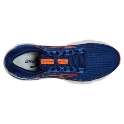 BROOKS Men's Glycerin GTS 20 Running Shoe - Blue Depths/Palace Blue/Orange - Wide (2E) -Shoe Zone Shop 110383 444 O Glycerin GTS 20