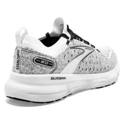 BROOKS Men's Glycerin StealthFit 20 Running Shoe - White/Grey/Black - Regular (D) -Shoe Zone Shop 110384 135 H Glycerin StealthFit 20