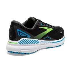 BROOKS Men's Adrenaline GTS 23 Running Shoe - Black/Hawaiian Ocean/Green- Regular (D) -Shoe Zone Shop 110391 006 H Adrenaline GTS 23