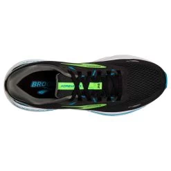 BROOKS Men's Adrenaline GTS 23 Running Shoe - Black/Hawaiian Ocean/Green- Regular (D) -Shoe Zone Shop 110391 006 O Adrenaline GTS 23