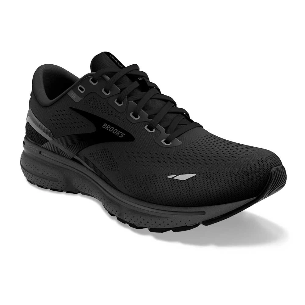 BROOKS Men's Ghost 15 Running Shoe - Black/Black/Ebony- Regular (D) 4 BROOKS Men's Ghost 15 Running Shoe - Black/Black/Ebony- Regular (D) - Image 2