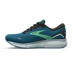 BROOKS Men's Ghost 15 Running Shoe - Moroccan Blue/Black/Spring Bud - Regular (D) -Shoe Zone Shop 110393 462 M Ghost 15