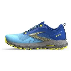 BROOKS Men's Cascadia 17 Trail Running Shoe - Blue/Surf The Web/Sulphur - Regular (D) -Shoe Zone Shop 110403 416 M Cascadia 17