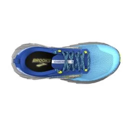 BROOKS Men's Cascadia 17 Trail Running Shoe - Blue/Surf The Web/Sulphur - Regular (D) -Shoe Zone Shop 110403 416 O Cascadia 17