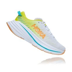 Hoka Men's Bondi X Running Shoe - White/Evening Primrose - Regular (D)