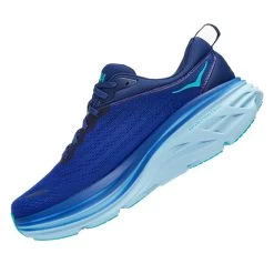 Hoka Men's Bondi 8 Running Shoe - Bellwether Blue/Bluing - Regular (D) -Shoe Zone Shop 1123202 BBBG 4