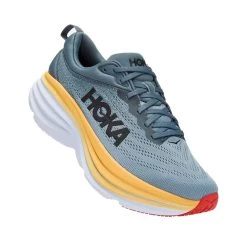 Hoka Men's Bondi 8 Running Shoes- Goblin Blue/Mountain Spring- Wide (2E) -Shoe Zone Shop 1123202 GBMS 1 b9ceb616 fa98 4603 82fb d2abc9aea310