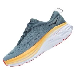 Hoka Men's Bondi 8 Running Shoes- Goblin Blue/Mountain Spring- Wide (2E) -Shoe Zone Shop 1123202 GBMS 4 266f8c61 dec2 411e a891 f3faadd41515