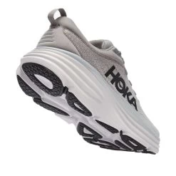 Hoka Men's Bondi 8 Running Shoes- Sharkskin/Harbor Mist- Regular (D) -Shoe Zone Shop 1123202 SHMS 3
