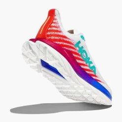 Hoka Women's Mach 5 - White/Flame - Regular (B) -Shoe Zone Shop 1127894 WFM 4