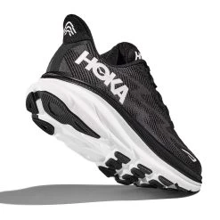 Hoka Men's Clifton 9 Running Shoe - Black/White -Shoe Zone Shop 1127895 BWHT 4