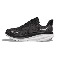 Hoka Men's Clifton 9 Running Shoe - Black/White -Shoe Zone Shop 1127895 BWHT 8