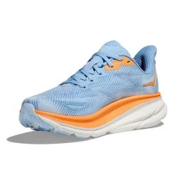Hoka Women's Clifton 9 Running Shoe - Airy Blue/Ice Water - Wide (D) -Shoe Zone Shop 1127896 ABIW 3