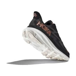 Hoka Women's Clifton 9 Running Shoe - Black/Rose Gold - Regular (B) -Shoe Zone Shop 1127896 BRGL 4 a46775f4 b83d 4e93 89fa efffecb8b728