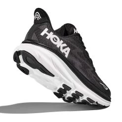 Hoka Men's Clifton 9 Running Shoe- Black/White - Wide (2E) -Shoe Zone Shop 1127896 BWHT 4 59524f32 019b 449c 9200 86ed5a12aebe