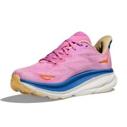 Hoka Women's Clifton 9 Running Shoe - Cyclamen/Sweet Lilac - Wide (D) -Shoe Zone Shop 1127896 CSLC 3 e48c4212 d7a3 4354 87e1 72ed4e3d32e3
