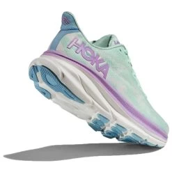 Hoka Women's Clifton 9 Running Shoe - Sunlit Ocean/Lilac Mist - Regular (B) -Shoe Zone Shop 1127896 SOLM 4
