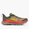 Hoka Men's Mafate Speed 4 Trail Shoe - Thyme/Fiesta- Regular (D) -Shoe Zone Shop 1129930 TFST 7