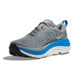 Hoka Men's Gaviota 5 Running Shoe - Limestone/Diva Blue - Wide (2E) -Shoe Zone Shop 1134234 LDVB 3