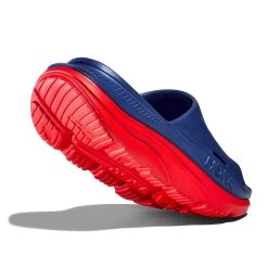 Hoka Unisex Ora Recovery Slide 3 - Bellwether Blue/Red Alert - Regular (D) -Shoe Zone Shop 1135061 BBRA 4