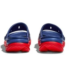 Hoka Unisex Ora Recovery Slide 3 - Bellwether Blue/Red Alert - Regular (D) -Shoe Zone Shop 1135061 BBRA 5