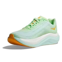 Hoka Women's Mach X Running Shoe - Lime Glow/Sunlit Ocean - Regular (B) -Shoe Zone Shop 1141451 LGSO 3