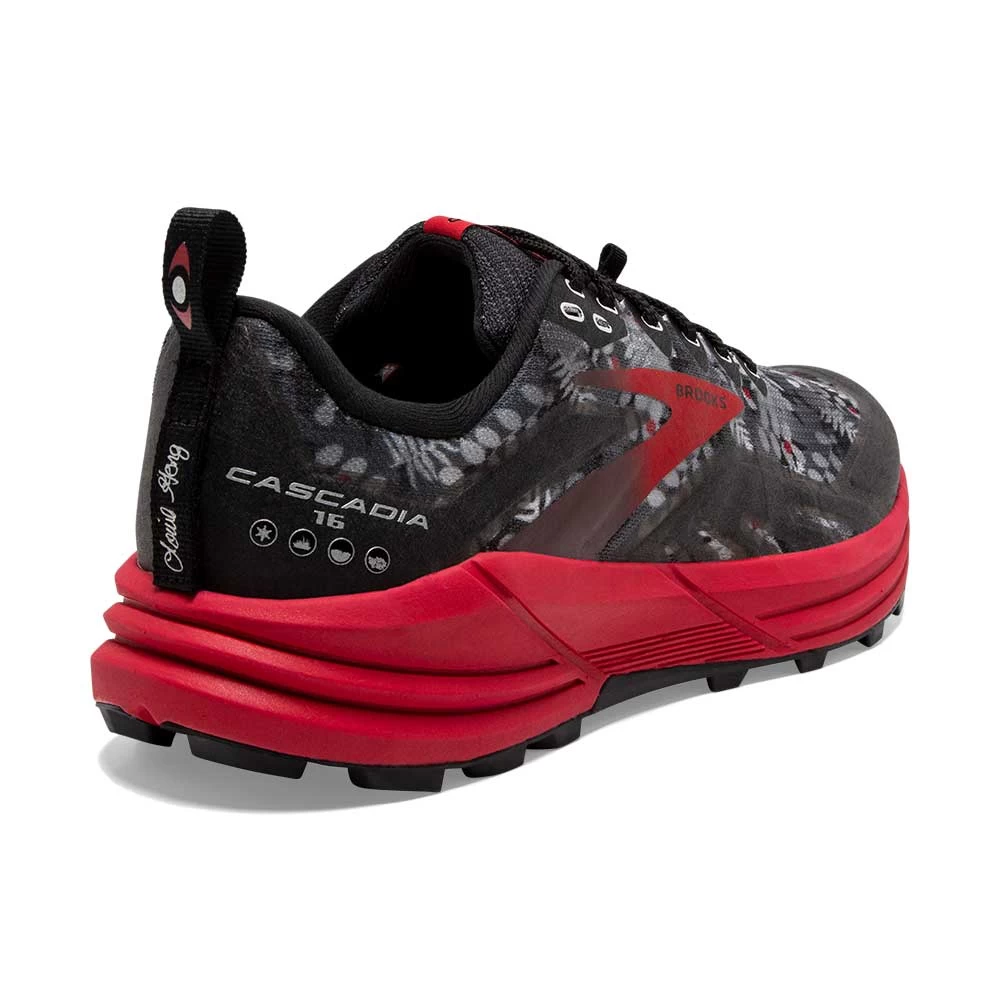 BROOKS Women's Cascadia 16 Trail Shoe - Black/Grey/Red- Regular (B) 6 BROOKS Women's Cascadia 16 Trail Shoe - Black/Grey/Red- Regular (B) - Image 4
