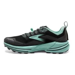 BROOKS Women's Cascadia 16 Trail Shoe- Black/Ebony/Yucca - Wide (D) -Shoe Zone Shop 120363 049 M Cascadia 16 5a336e54 ce72 42a5 8b0a 24782aca4d83