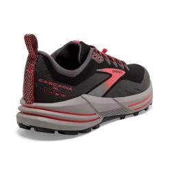 BROOKS Women's Cascadia 16 GoreTEX Trail Running Shoe - Black/Blackened Pearl/Coral - Regular (B) -Shoe Zone Shop 120364 071 H Cascadia 16 GTX