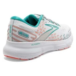 BROOKS Women's Glycerin 20 Running Shoe- Oyster/Latigo Bay/Coral - Wide (D) -Shoe Zone Shop 120369 061 H Glycerin 20