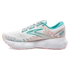 BROOKS Women's Glycerin 20 Running Shoe- Oyster/Latigo Bay/Coral - Wide (D) -Shoe Zone Shop 120369 061 M Glycerin 20