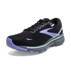 BROOKS Women's Ghost 15 Running Shoe- Black/Jacaranda/Salt- Regular (B) -Shoe Zone Shop 120380 011 Z Ghost 15