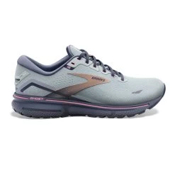 BROOKS Women's Ghost 15 Running Shoe - Spa Blue/Neo Pink/ Copper- Regular (B)