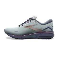 BROOKS Women's Ghost 15 Running Shoe - Spa Blue/Neo Pink/ Copper- Regular (B) -Shoe Zone Shop 120380 492 M Ghost 15 1