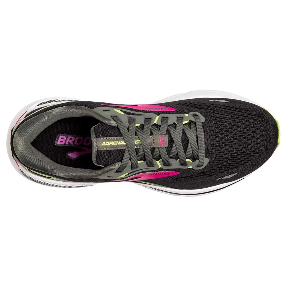 BROOKS Women's Adrenaline GTS 23 Running Shoe - Black/Gunmetal/Sharp Green- Narrow (2A) 8 BROOKS Women's Adrenaline GTS 23 Running Shoe - Black/Gunmetal/Sharp Green- Narrow (2A) - Image 6