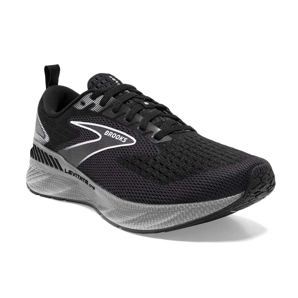BROOKS Women's Levitate GTS 6 Running Shoe- Black/Ebony/White- Regular (B) 4 BROOKS Women's Levitate GTS 6 Running Shoe- Black/Ebony/White- Regular (B) - Image 2