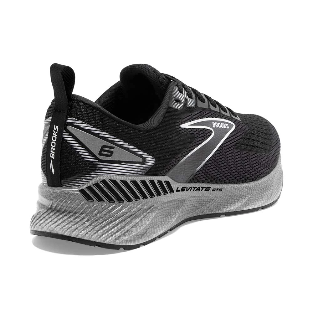 BROOKS Women's Levitate GTS 6 Running Shoe- Black/Ebony/White- Regular (B) 7 BROOKS Women's Levitate GTS 6 Running Shoe- Black/Ebony/White- Regular (B) - Image 5
