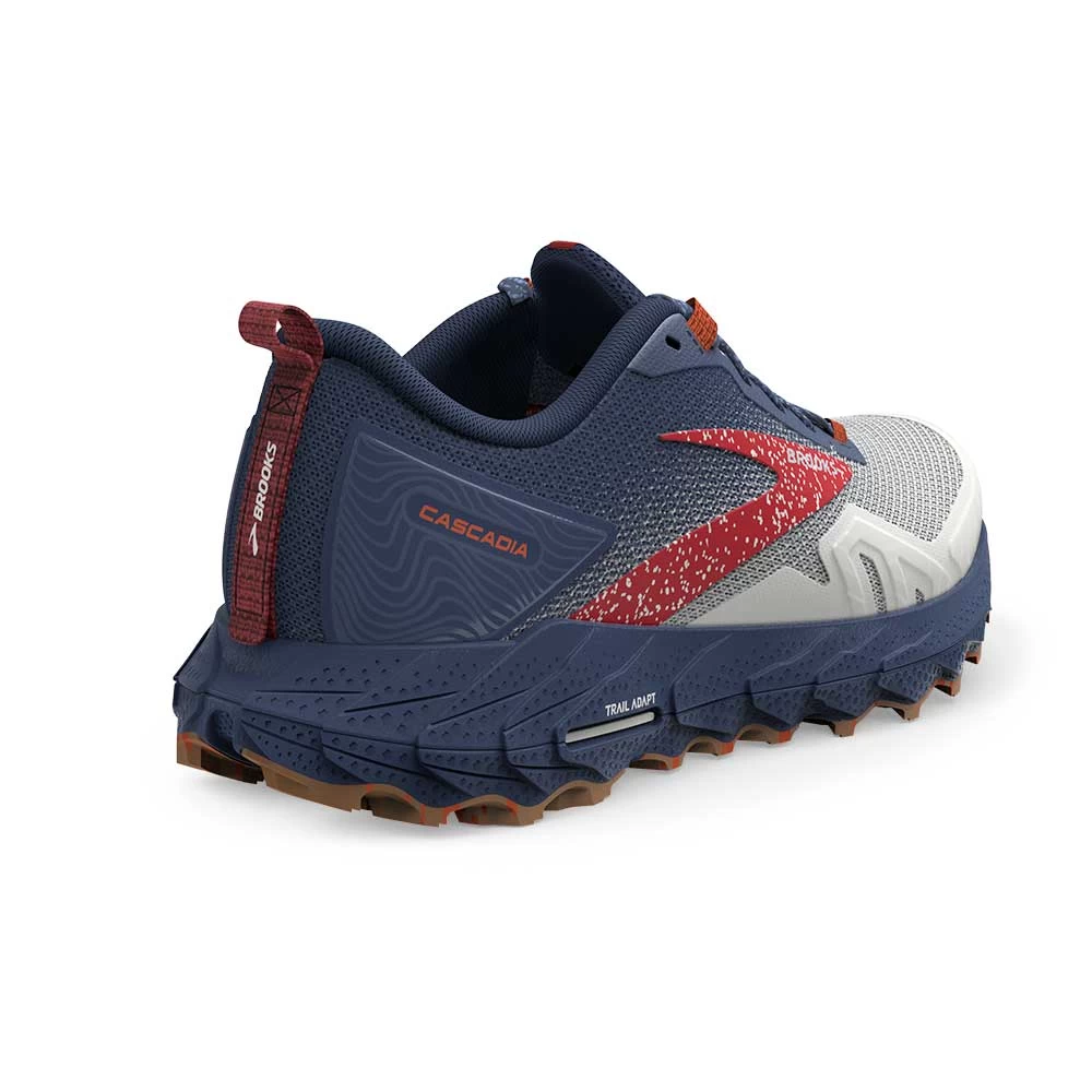 BROOKS Women's Cascadia 17 Trail Running Shoe - White/Navy/Bittersweet - Regular (B) 7 BROOKS Women's Cascadia 17 Trail Running Shoe - White/Navy/Bittersweet - Regular (B) - Image 5
