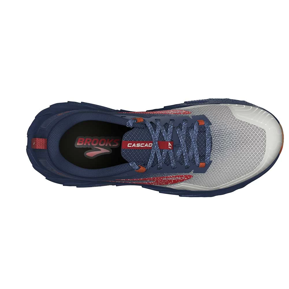BROOKS Women's Cascadia 17 Trail Running Shoe - White/Navy/Bittersweet - Regular (B) 6 BROOKS Women's Cascadia 17 Trail Running Shoe - White/Navy/Bittersweet - Regular (B) - Image 4