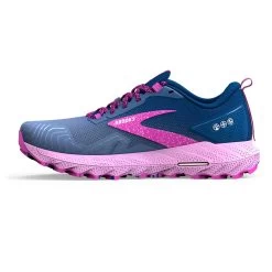 BROOKS Women's Cascadia Trail Running Shoe- Navy/Purple/Violet - Regular (B) -Shoe Zone Shop 120392 449 M Cascadia 17
